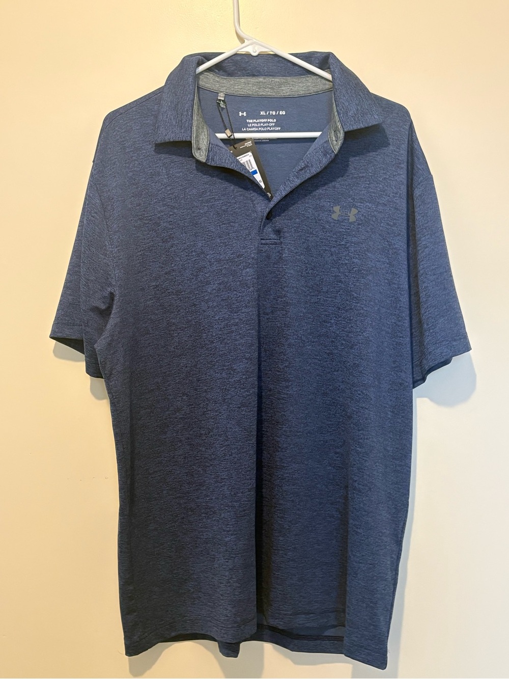 Under Armour Men’s Navy Heather Playoff Polo Shirt